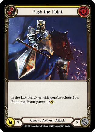 Push the Point (Yellow) [ARC189-C] (Arcane Rising)  1st Edition Rainbow Foil-1