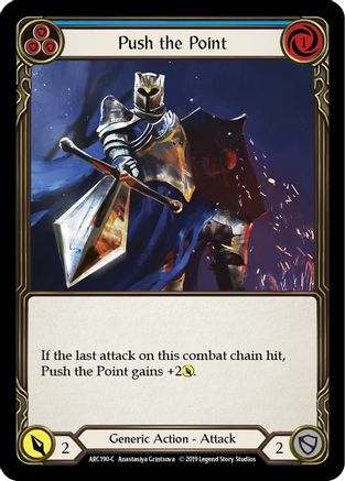 Push the Point (Blue) [ARC190-C] (Arcane Rising)  1st Edition Rainbow Foil-1
