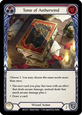 Tome of Aetherwind [ARC122-S] (Arcane Rising)  1st Edition Normal-1
