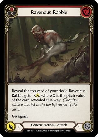 Ravenous Rabble (Red) [U-ARC191] (Arcane Rising Unlimited)  Unlimited Rainbow Foil-1