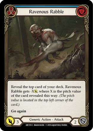 Ravenous Rabble (Blue) [ARC193-C] (Arcane Rising)  1st Edition Normal-1