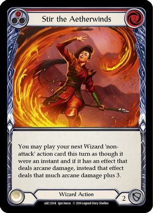 Stir the Aetherwinds (Red) [U-ARC129] (Arcane Rising Unlimited)  Unlimited Rainbow Foil-1