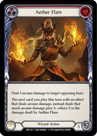 Aether Flare (Red) [ARC132-C] (Arcane Rising)  1st Edition Rainbow Foil-1