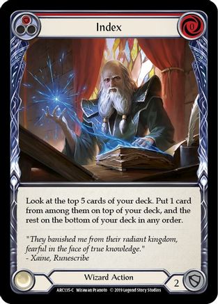 Index (Red) [U-ARC135] (Arcane Rising Unlimited)  Unlimited Rainbow Foil-1