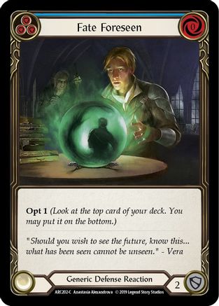 Fate Foreseen (Blue) [ARC202-C] (Arcane Rising)  1st Edition Rainbow Foil-1
