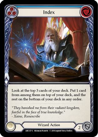 Index (Blue) [U-ARC137] (Arcane Rising Unlimited)  Unlimited Rainbow Foil-1
