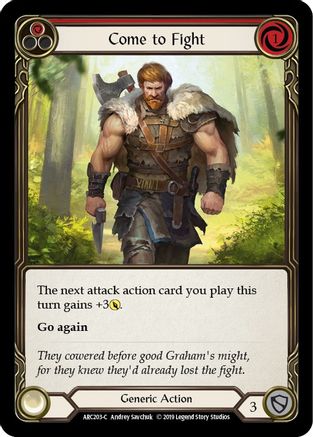 Come to Fight (Red) [U-ARC203] (Arcane Rising Unlimited)  Unlimited Rainbow Foil-1
