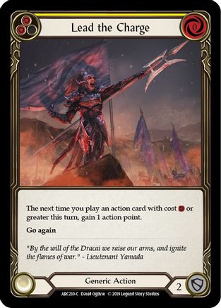 Lead the Charge (Yellow) [ARC210-C] (Arcane Rising)  1st Edition Rainbow Foil-1