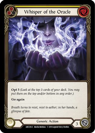 Whisper of the Oracle (Yellow) [ARC216-C] (Arcane Rising)  1st Edition Normal-1