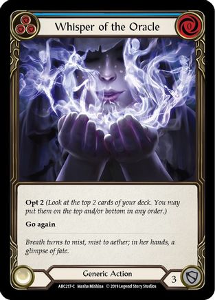 Whisper of the Oracle (Blue) [ARC217-C] (Arcane Rising)  1st Edition Normal-1
