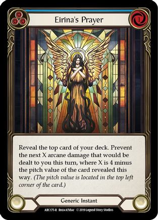Eirina's Prayer (Blue) [ARC175-R] (Arcane Rising)  1st Edition Rainbow Foil-1