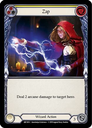 Zap (Yellow) [U-ARC145] (Arcane Rising Unlimited)  Unlimited Rainbow Foil-1
