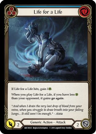 Life for a Life (Blue) [U-ARC166] (Arcane Rising Unlimited)  Unlimited Rainbow Foil-1