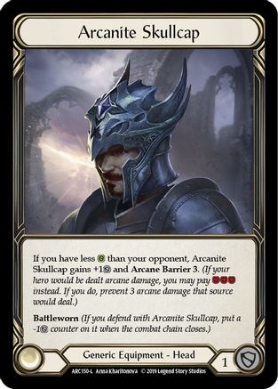 Arcanite Skullcap [ARC150-L] (Arcane Rising)  1st Edition Cold Foil-1