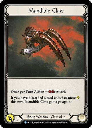 Mandible Claw [U-CRU005] (Crucible of War Unlimited)  Unlimited Rainbow Foil-1