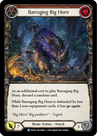 Barraging Big Horn (Red) [U-CRU010] (Crucible of War Unlimited)  Unlimited Rainbow Foil-1