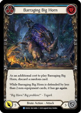 Barraging Big Horn (Blue) [CRU012] (Crucible of War)  1st Edition Rainbow Foil-1