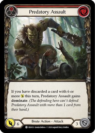 Predatory Assault (Red) [U-CRU013] (Crucible of War Unlimited)  Unlimited Normal-1