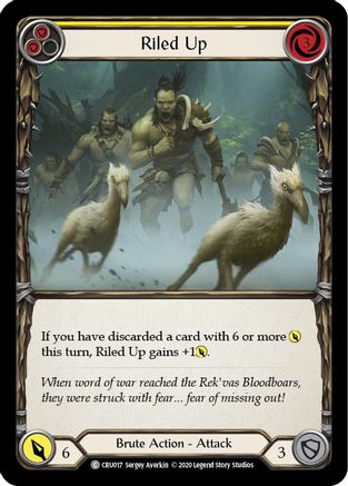 Riled Up (Yellow) [U-CRU017] (Crucible of War Unlimited)  Unlimited Rainbow Foil-1