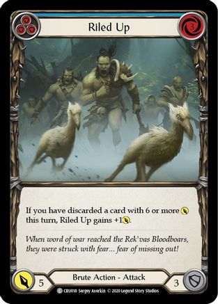 Riled Up (Blue) [U-CRU018] (Crucible of War Unlimited)  Unlimited Normal-1