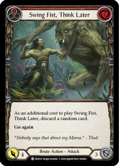 Swing Fist, Think Later (Red) [U-CRU019] (Crucible of War Unlimited)  Unlimited Normal-1