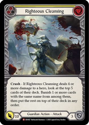 Righteous Cleansing [CRU027] (Crucible of War)  1st Edition Normal-1