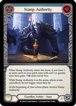 Stamp Authority [CRU028] (Crucible of War)  1st Edition Rainbow Foil-1