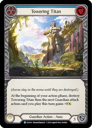 Towering Titan (Blue) [U-CRU031] (Crucible of War Unlimited)  Unlimited Rainbow Foil-1