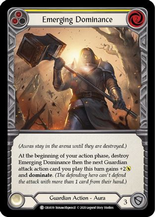 Emerging Dominance (Yellow) [CRU039] (Crucible of War)  1st Edition Normal-1