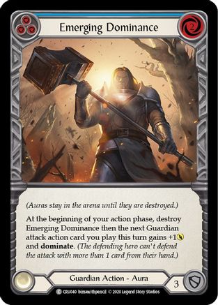 Emerging Dominance (Blue) [CRU040] (Crucible of War)  1st Edition Rainbow Foil-1