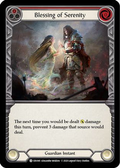 Blessing of Serenity (Red) [CRU041] (Crucible of War)  1st Edition Rainbow Foil-1