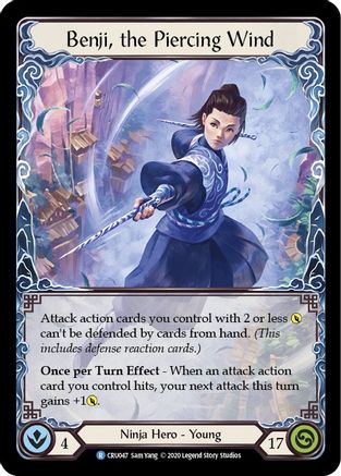 Benji, the Piercing Wind [U-CRU047] (Crucible of War Unlimited)  Unlimited Rainbow Foil-1