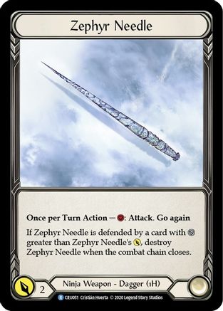 Zephyr Needle [U-CRU051] (Crucible of War Unlimited)  Unlimited Rainbow Foil-1