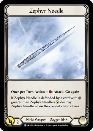 Zephyr Needle [CRU052] (Crucible of War)  1st Edition Cold Foil-1