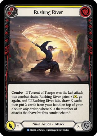 Rushing River (Yellow) [U-CRU061] (Crucible of War Unlimited)  Unlimited Rainbow Foil-1