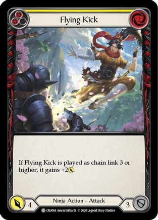 Flying Kick (Yellow) [CRU064] (Crucible of War)  1st Edition Rainbow Foil-1