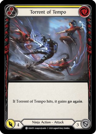 Torrent of Tempo (Yellow) [U-CRU070] (Crucible of War Unlimited)  Unlimited Rainbow Foil-1