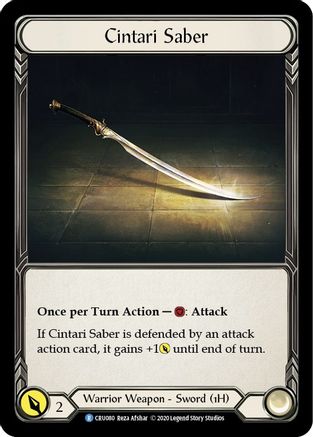 Cintari Saber [CRU080] (Crucible of War)  1st Edition Cold Foil-1