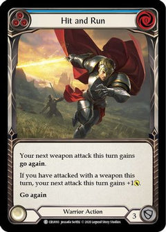 Hit and Run (Blue) [CRU093] (Crucible of War)  1st Edition Normal-1