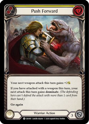 Push Forward (Yellow) [CRU095] (Crucible of War)  1st Edition Rainbow Foil-1