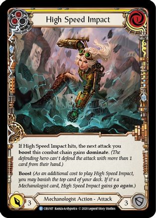 High Speed Impact (Yellow) [CRU107] (Crucible of War)  1st Edition Rainbow Foil