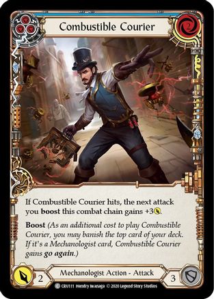 Combustible Courier (Blue) [U-CRU111] (Crucible of War Unlimited)  Unlimited Rainbow Foil-1