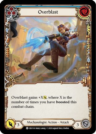 Overblast (Blue) [CRU114] (Crucible of War)  1st Edition Rainbow Foil-1