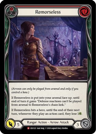 Remorseless [CRU123] (Crucible of War)  1st Edition Rainbow Foil-1