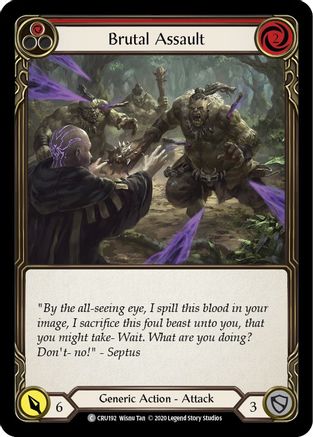 Brutal Assault (Red) [U-CRU192] (Crucible of War Unlimited)  Unlimited Rainbow Foil-1