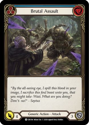Brutal Assault (Blue) [U-CRU194] (Crucible of War Unlimited)  Unlimited Rainbow Foil-1