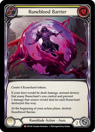 Runeblood Barrier [CRU144] (Crucible of War)  1st Edition Rainbow Foil-1