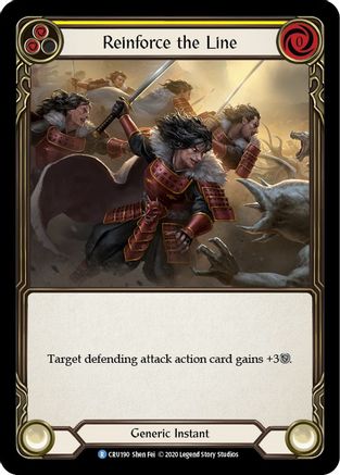 Reinforce the Line (Yellow) [CRU190] (Crucible of War)  1st Edition Rainbow Foil-1