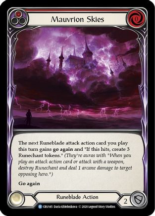 Mauvrion Skies (Red) [U-CRU145] (Crucible of War Unlimited)  Unlimited Rainbow Foil-1