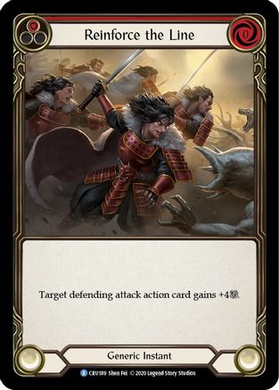 Reinforce the Line (Red) [CRU189] (Crucible of War)  1st Edition Rainbow Foil-1